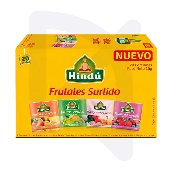 Aromática Frutal Surtida Hindú Display x 50 Sobres