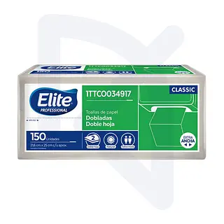 Toalla de Manos Elite Interfoliada Alargada Natural x 150 Unidades